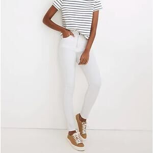 NWT Madewell 10" High-Rise Skinny Jeans in Pure White 23 $128